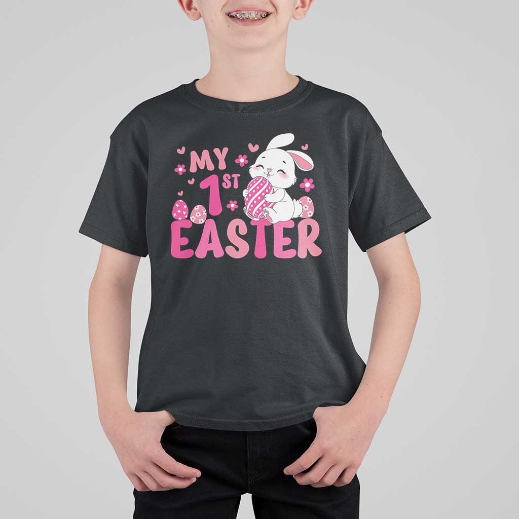 Baby First Easter T Shirt For Kid Cute Newborn Gift Bunny Rabbit - Wonder Print Shop