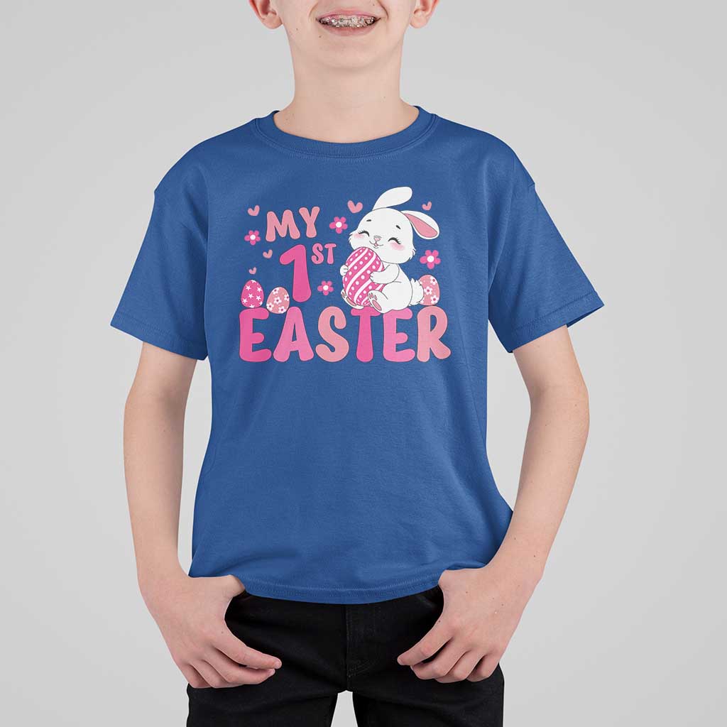 Baby First Easter T Shirt For Kid Cute Newborn Gift Bunny Rabbit - Wonder Print Shop