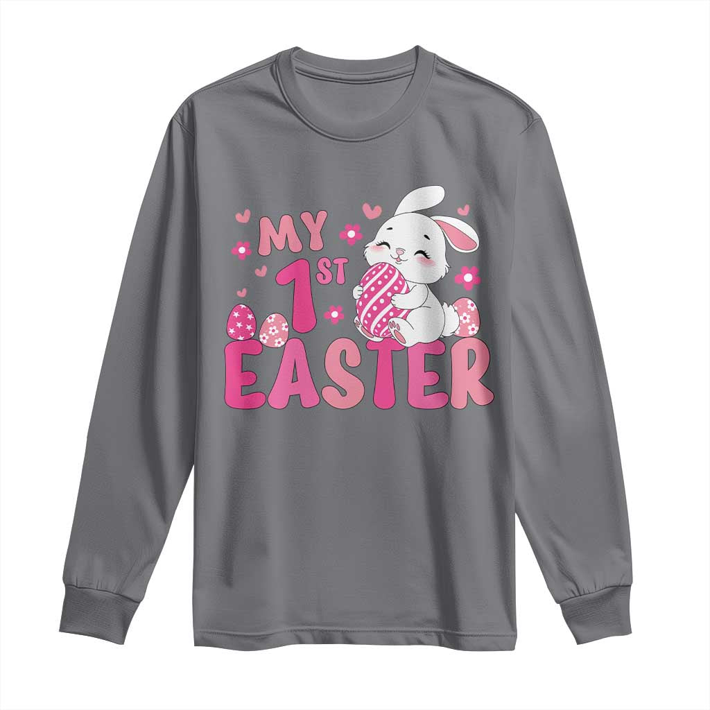 Baby First Easter Long Sleeve Shirt Cute Newborn Gift Bunny Rabbit - Wonder Print Shop
