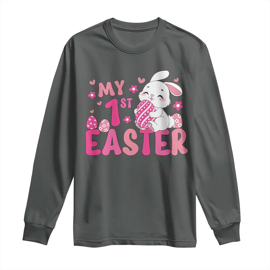 Baby First Easter Long Sleeve Shirt Cute Newborn Gift Bunny Rabbit - Wonder Print Shop