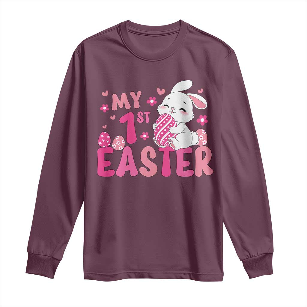 Baby First Easter Long Sleeve Shirt Cute Newborn Gift Bunny Rabbit - Wonder Print Shop