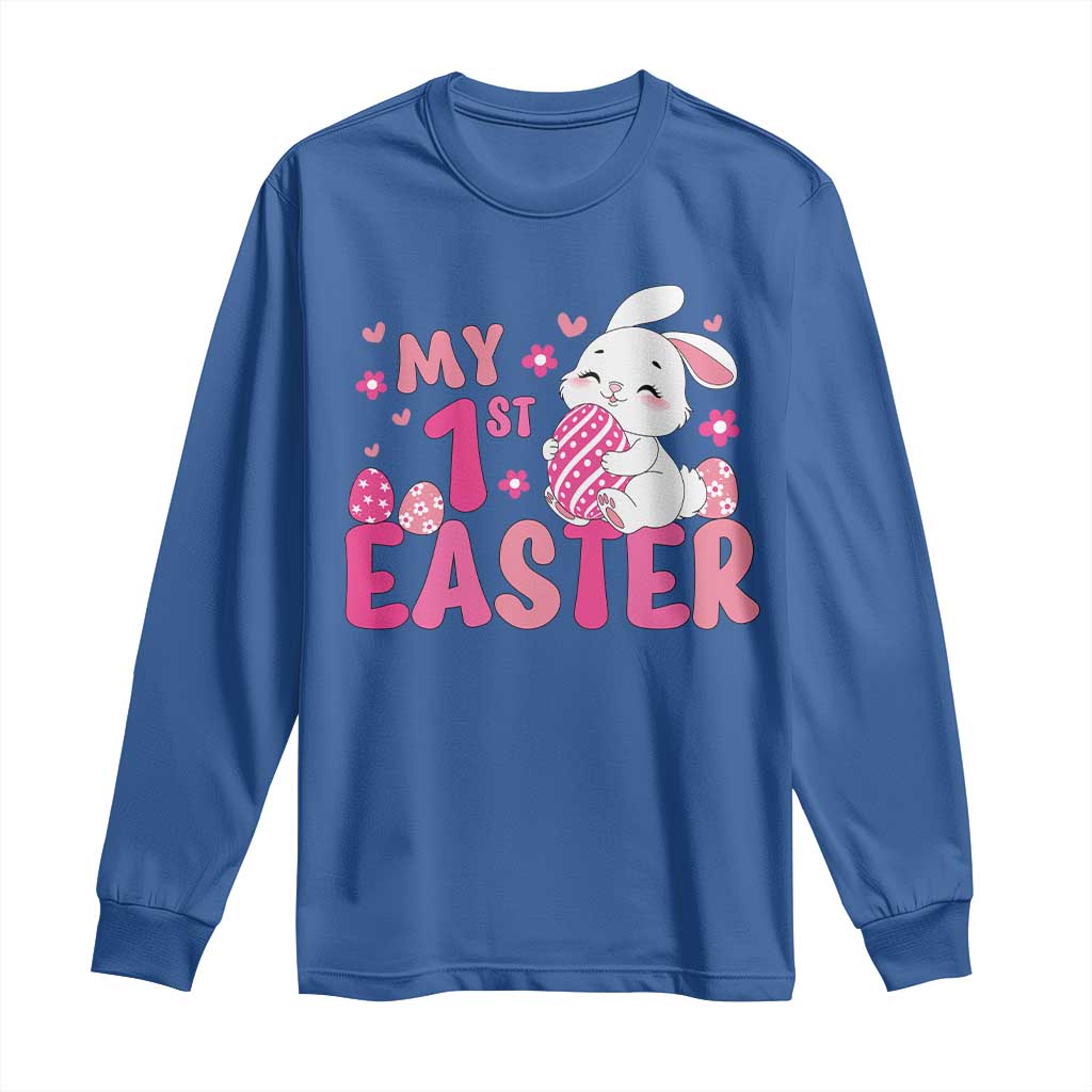 Baby First Easter Long Sleeve Shirt Cute Newborn Gift Bunny Rabbit - Wonder Print Shop