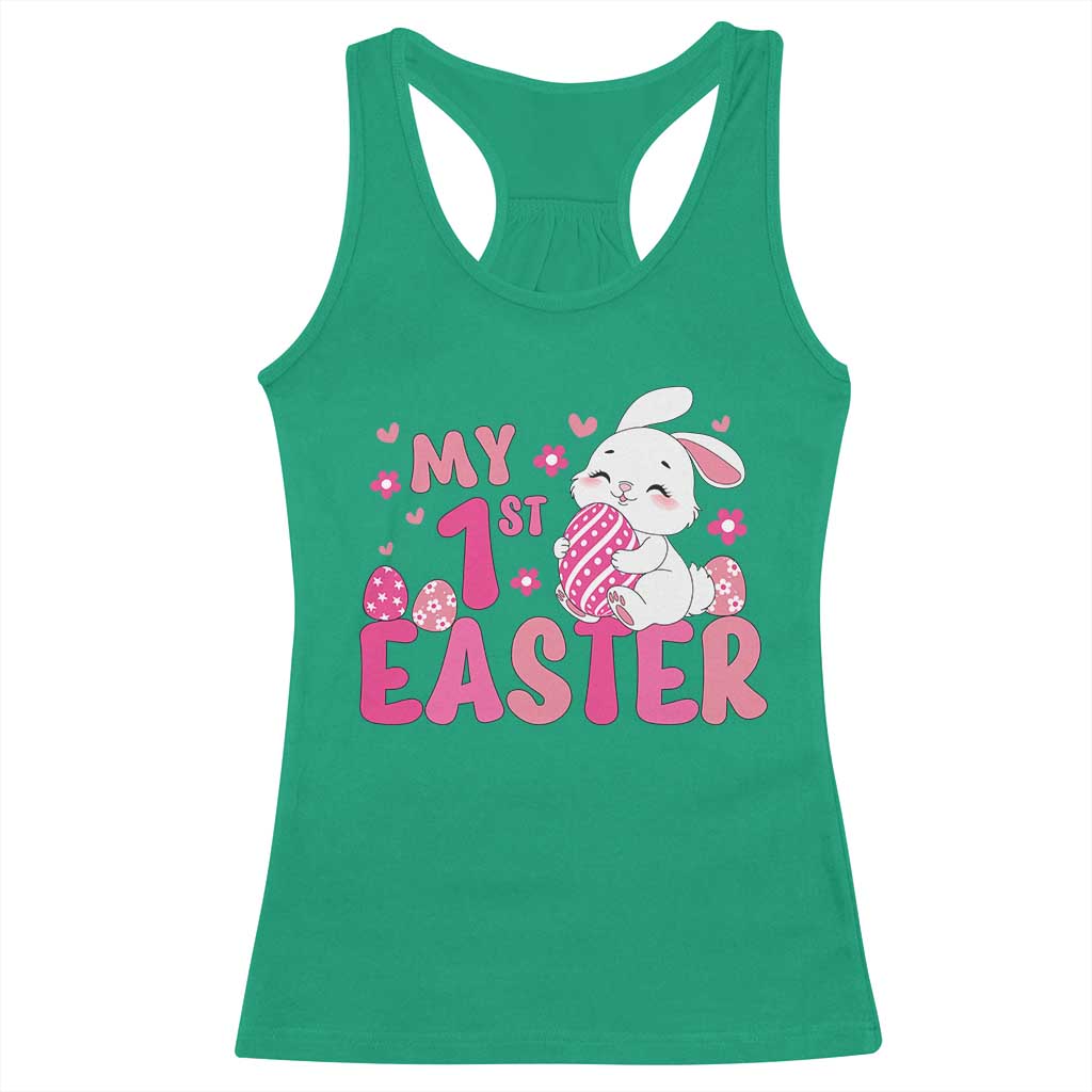 Baby First Easter Racerback Tank Top Cute Newborn Gift Bunny Rabbit - Wonder Print Shop