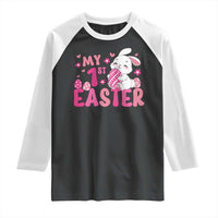 Baby First Easter Raglan Shirt Cute Newborn Gift Bunny Rabbit - Wonder Print Shop