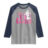 Baby First Easter Raglan Shirt Cute Newborn Gift Bunny Rabbit - Wonder Print Shop