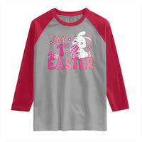 Baby First Easter Raglan Shirt Cute Newborn Gift Bunny Rabbit - Wonder Print Shop