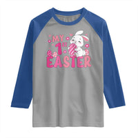 Baby First Easter Raglan Shirt Cute Newborn Gift Bunny Rabbit - Wonder Print Shop