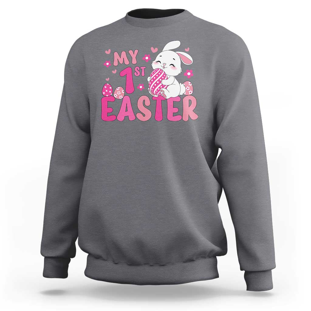 Baby First Easter Sweatshirt Cute Newborn Gift Bunny Rabbit - Wonder Print Shop