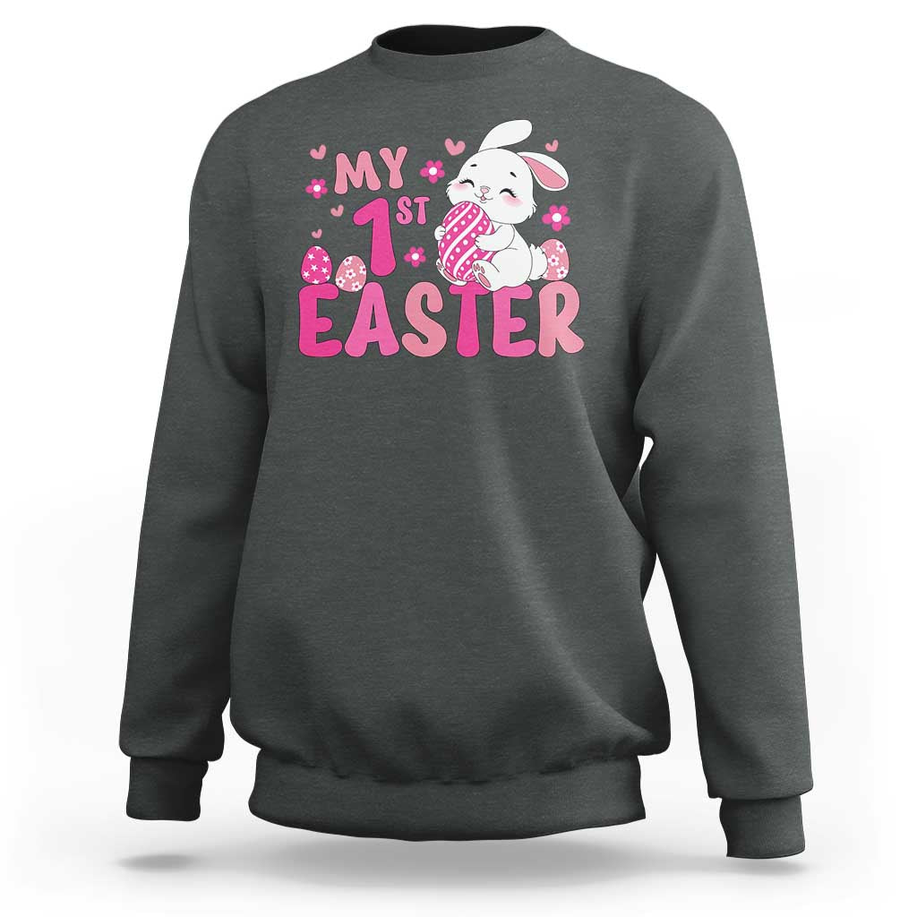 Baby First Easter Sweatshirt Cute Newborn Gift Bunny Rabbit - Wonder Print Shop