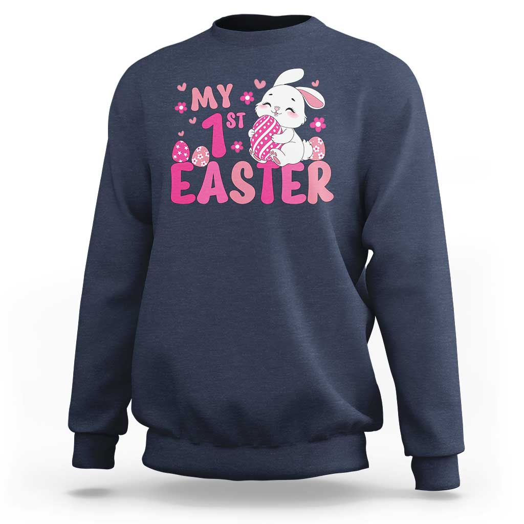 Baby First Easter Sweatshirt Cute Newborn Gift Bunny Rabbit - Wonder Print Shop