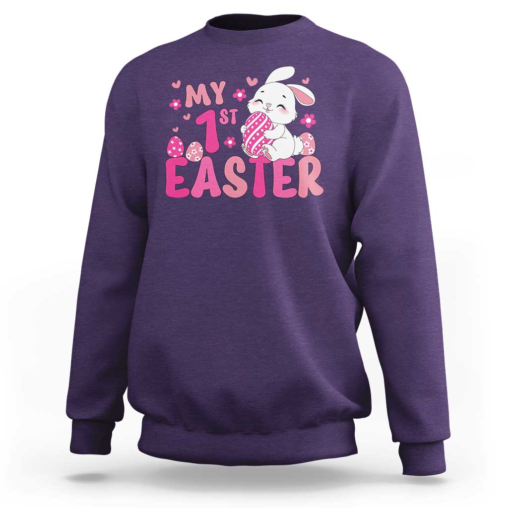 Baby First Easter Sweatshirt Cute Newborn Gift Bunny Rabbit - Wonder Print Shop