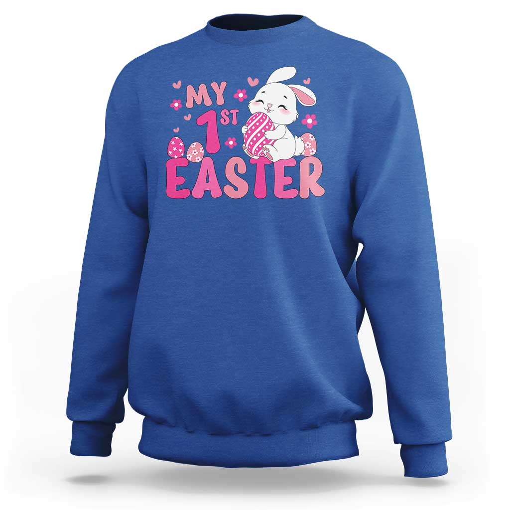 Baby First Easter Sweatshirt Cute Newborn Gift Bunny Rabbit - Wonder Print Shop