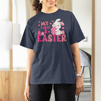 Baby First Easter T Shirt For Women Cute Newborn Gift Bunny Rabbit - Wonder Print Shop