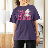 Baby First Easter T Shirt For Women Cute Newborn Gift Bunny Rabbit - Wonder Print Shop