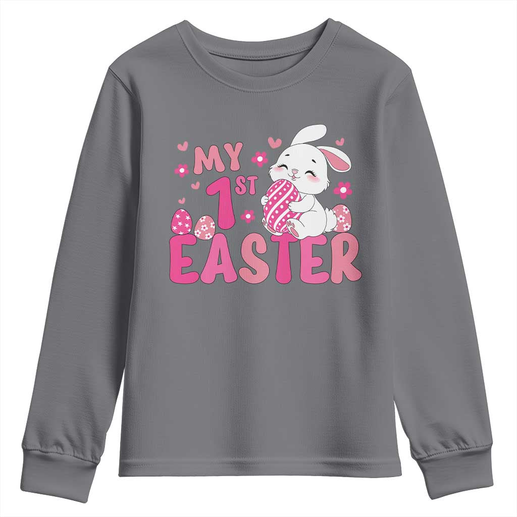 Baby First Easter Youth Sweatshirt Cute Newborn Gift Bunny Rabbit - Wonder Print Shop