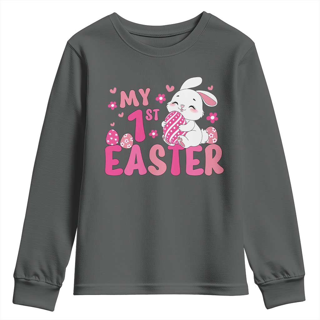 Baby First Easter Youth Sweatshirt Cute Newborn Gift Bunny Rabbit - Wonder Print Shop