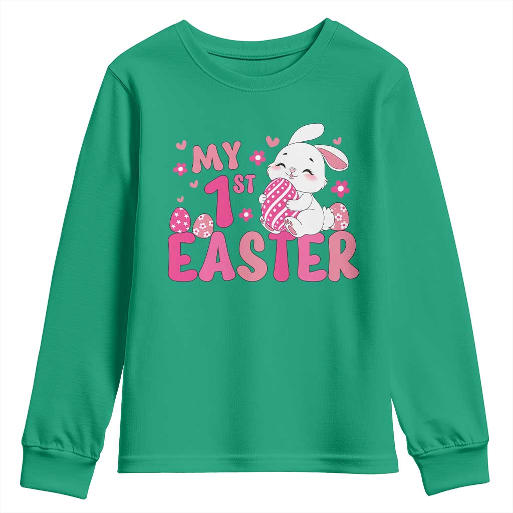 Baby First Easter Youth Sweatshirt Cute Newborn Gift Bunny Rabbit - Wonder Print Shop