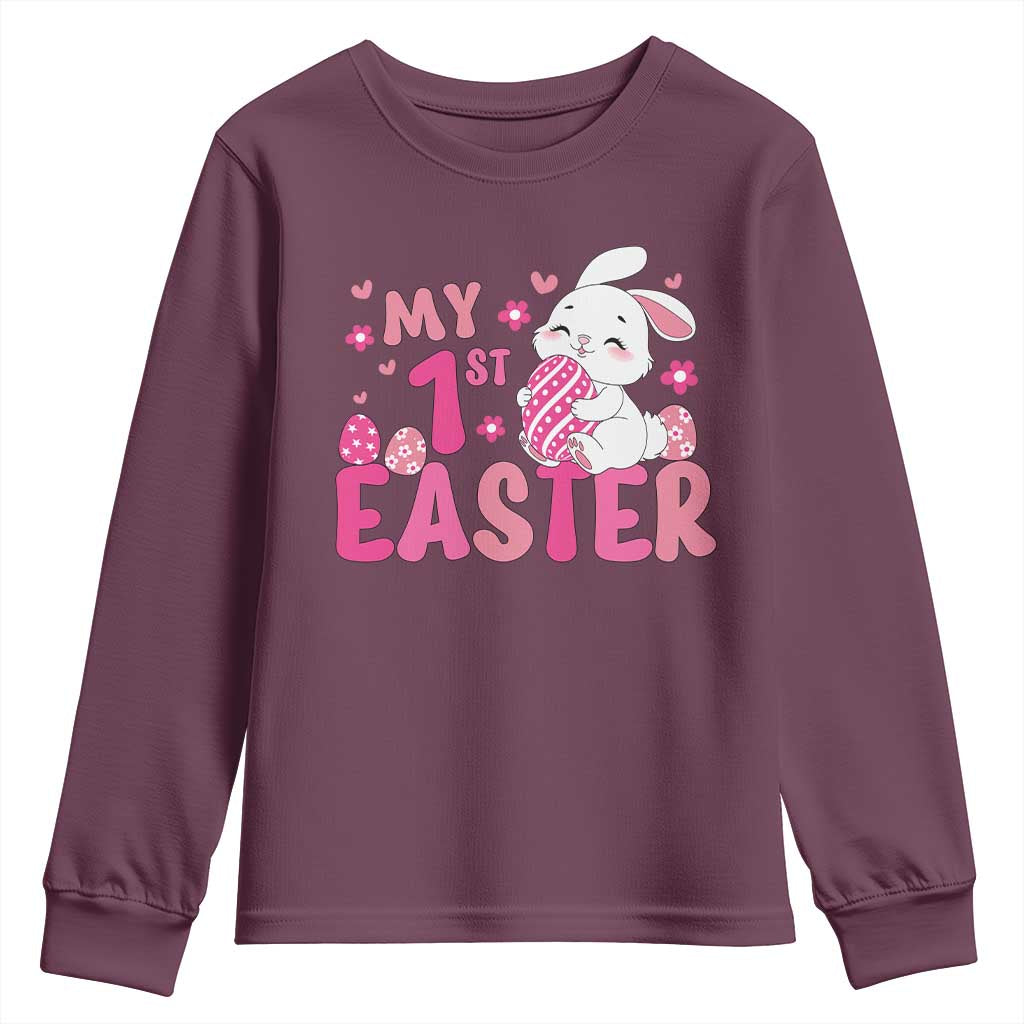 Baby First Easter Youth Sweatshirt Cute Newborn Gift Bunny Rabbit - Wonder Print Shop