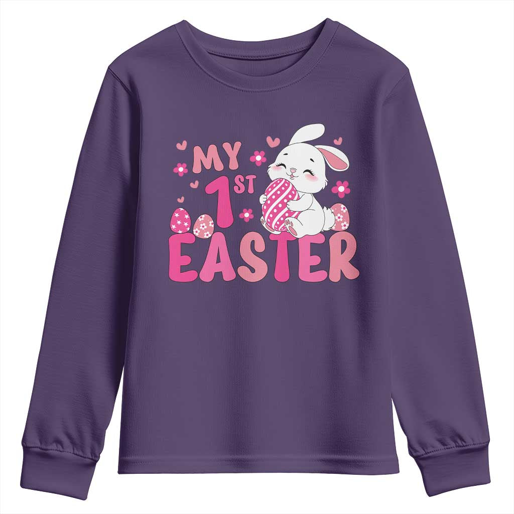 Baby First Easter Youth Sweatshirt Cute Newborn Gift Bunny Rabbit - Wonder Print Shop
