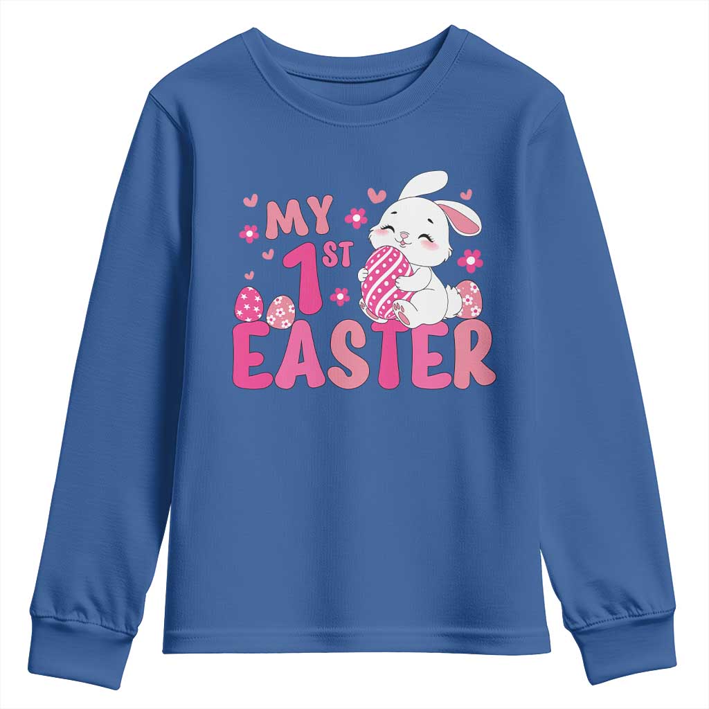 Baby First Easter Youth Sweatshirt Cute Newborn Gift Bunny Rabbit - Wonder Print Shop