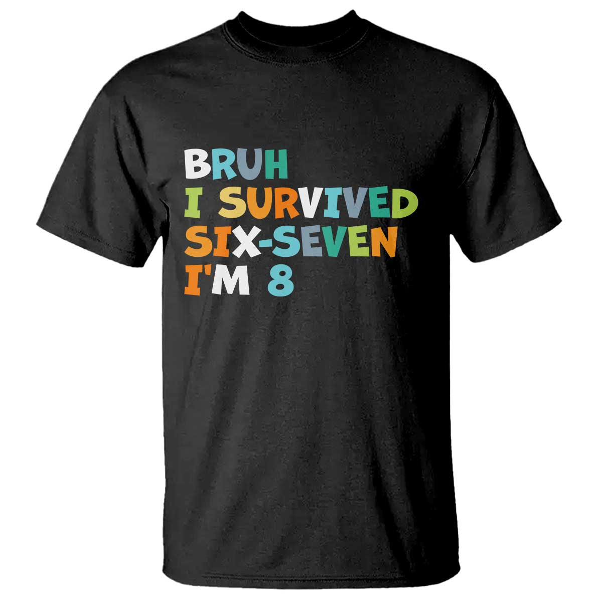 8th Birthday T Shirt Im 8 Year Old Six Seven Bruh I Survived 67