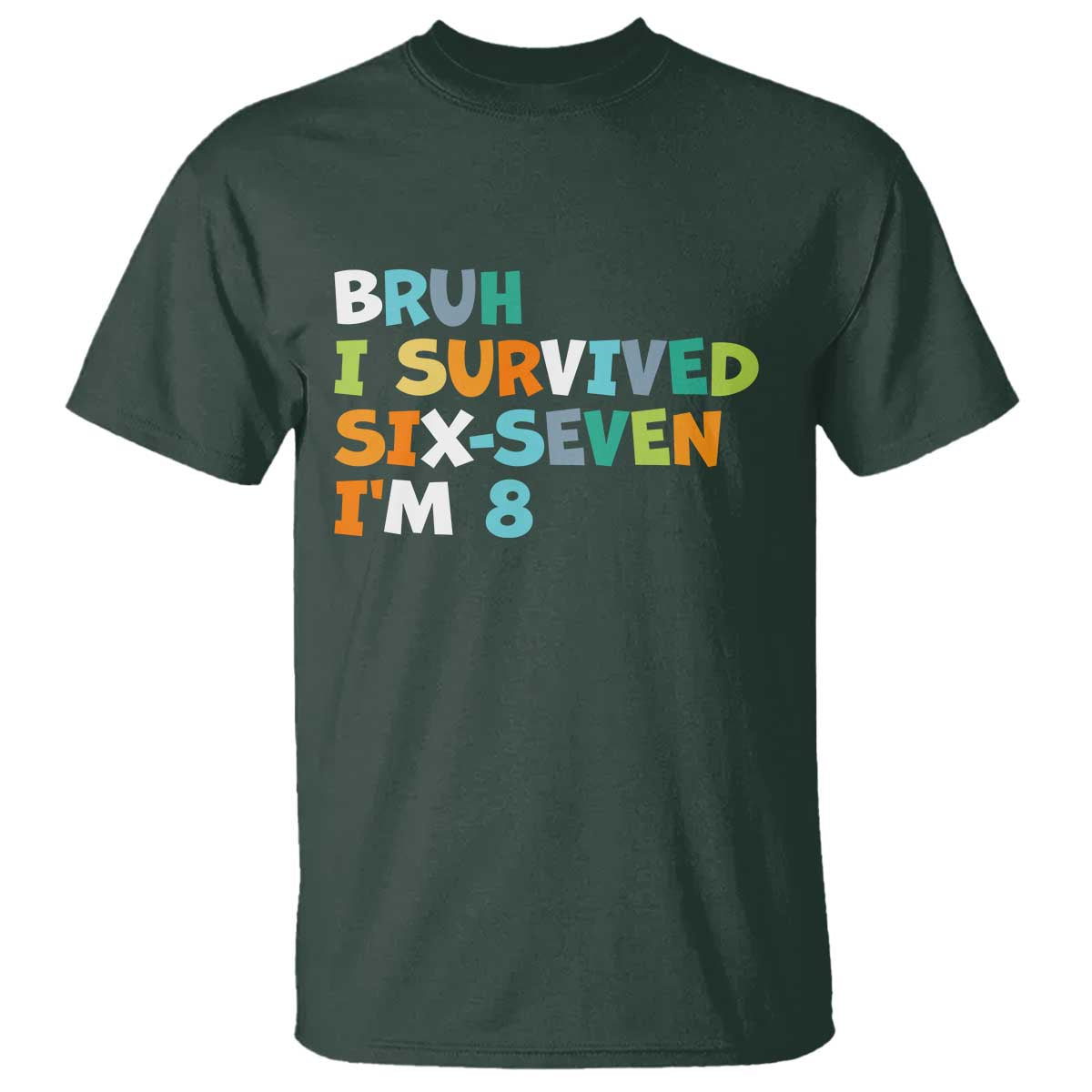 8th Birthday T Shirt Im 8 Year Old Six Seven Bruh I Survived 67