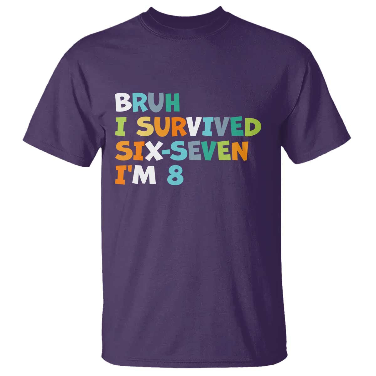 8th Birthday T Shirt Im 8 Year Old Six Seven Bruh I Survived 67