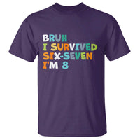 8th Birthday T Shirt Im 8 Year Old Six Seven Bruh I Survived 67