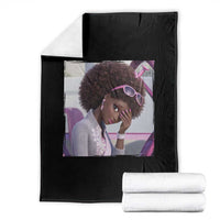 Disgusted Black Doll Meme Throw Blanket Funny Sassy Reaction Afro Girl With Attitude