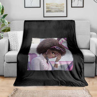 Disgusted Black Doll Meme Throw Blanket Funny Sassy Reaction Afro Girl With Attitude