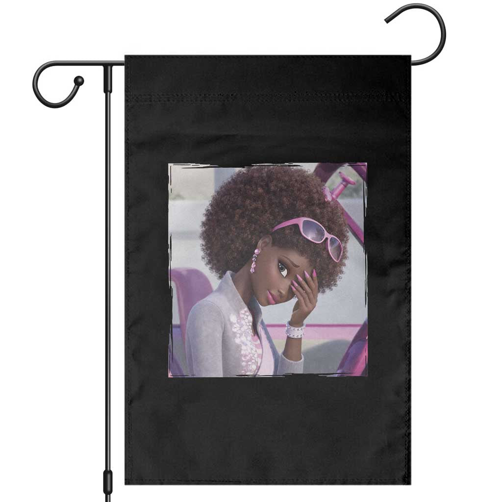 Disgusted Black Doll Meme Garden Flag Funny Sassy Reaction Afro Girl With Attitude