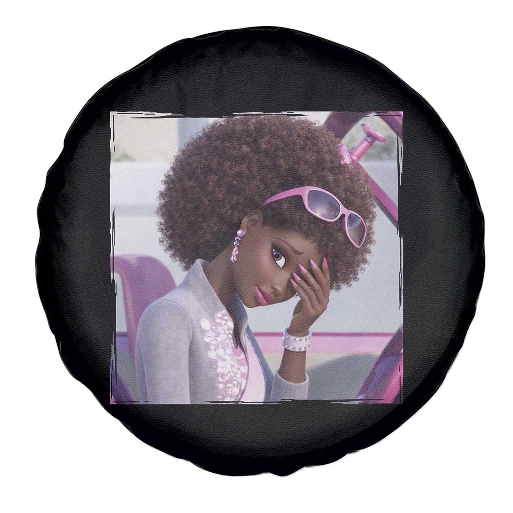 Disgusted Black Doll Meme Spare Tire Cover Funny Sassy Reaction Afro Girl With Attitude