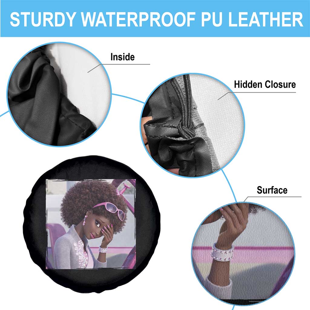 Disgusted Black Doll Meme Spare Tire Cover Funny Sassy Reaction Afro Girl With Attitude