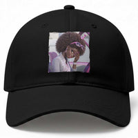Disgusted Black Doll Meme Baseball Cap Funny Sassy Reaction Afro Girl With Attitude