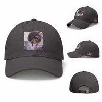 Disgusted Black Doll Meme Baseball Cap Funny Sassy Reaction Afro Girl With Attitude