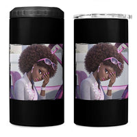 Disgusted Black Doll Meme 4 in 1 Can Cooler Tumbler Funny Sassy Reaction Afro Girl With Attitude