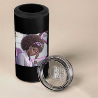 Disgusted Black Doll Meme 4 in 1 Can Cooler Tumbler Funny Sassy Reaction Afro Girl With Attitude
