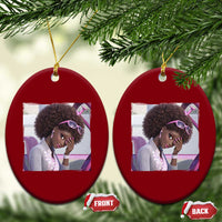 Disgusted Black Doll Meme Ceramic Ornament Funny Sassy Reaction Afro Girl With Attitude