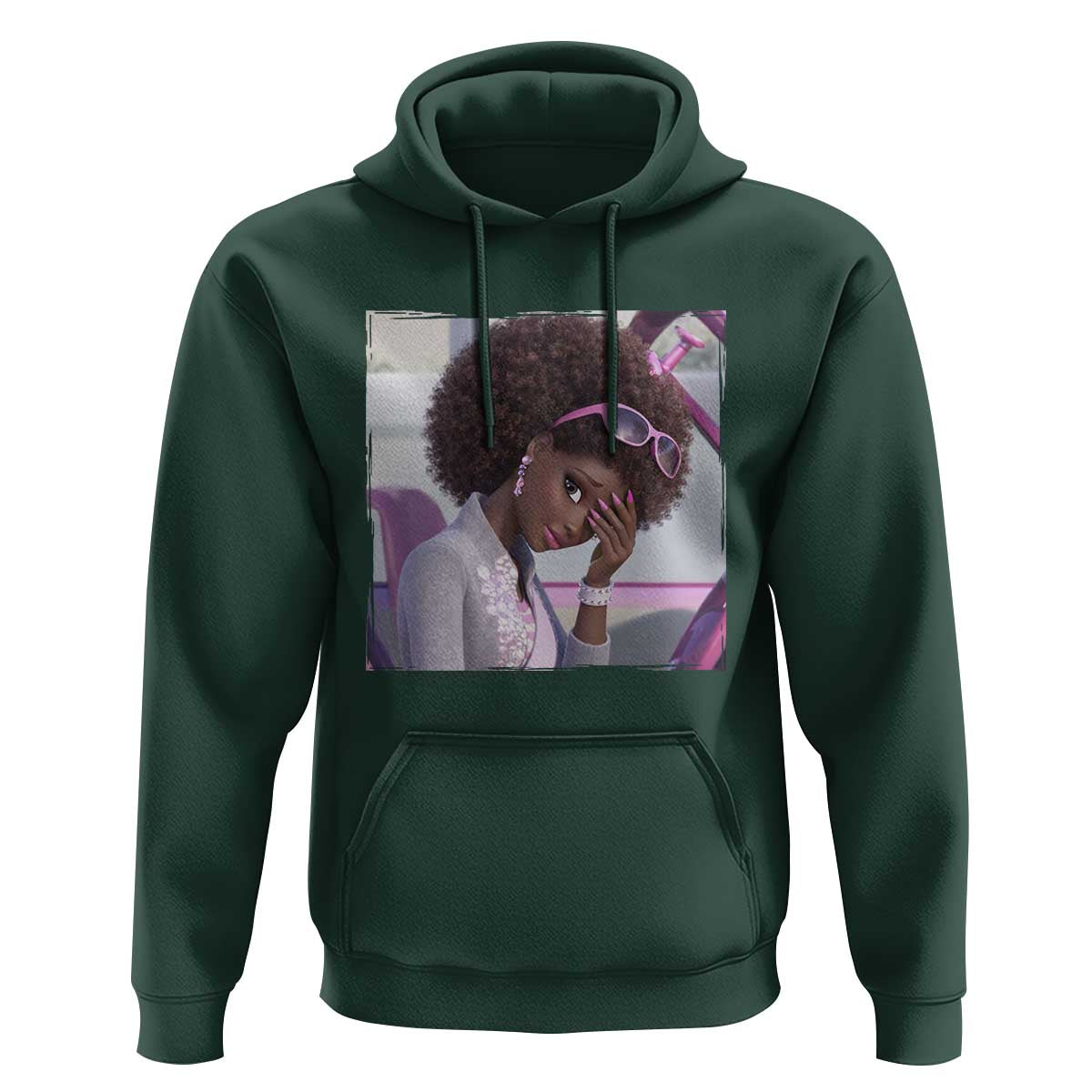 Disgusted Black Doll Meme Hoodie Funny Sassy Reaction Afro Girl With Attitude