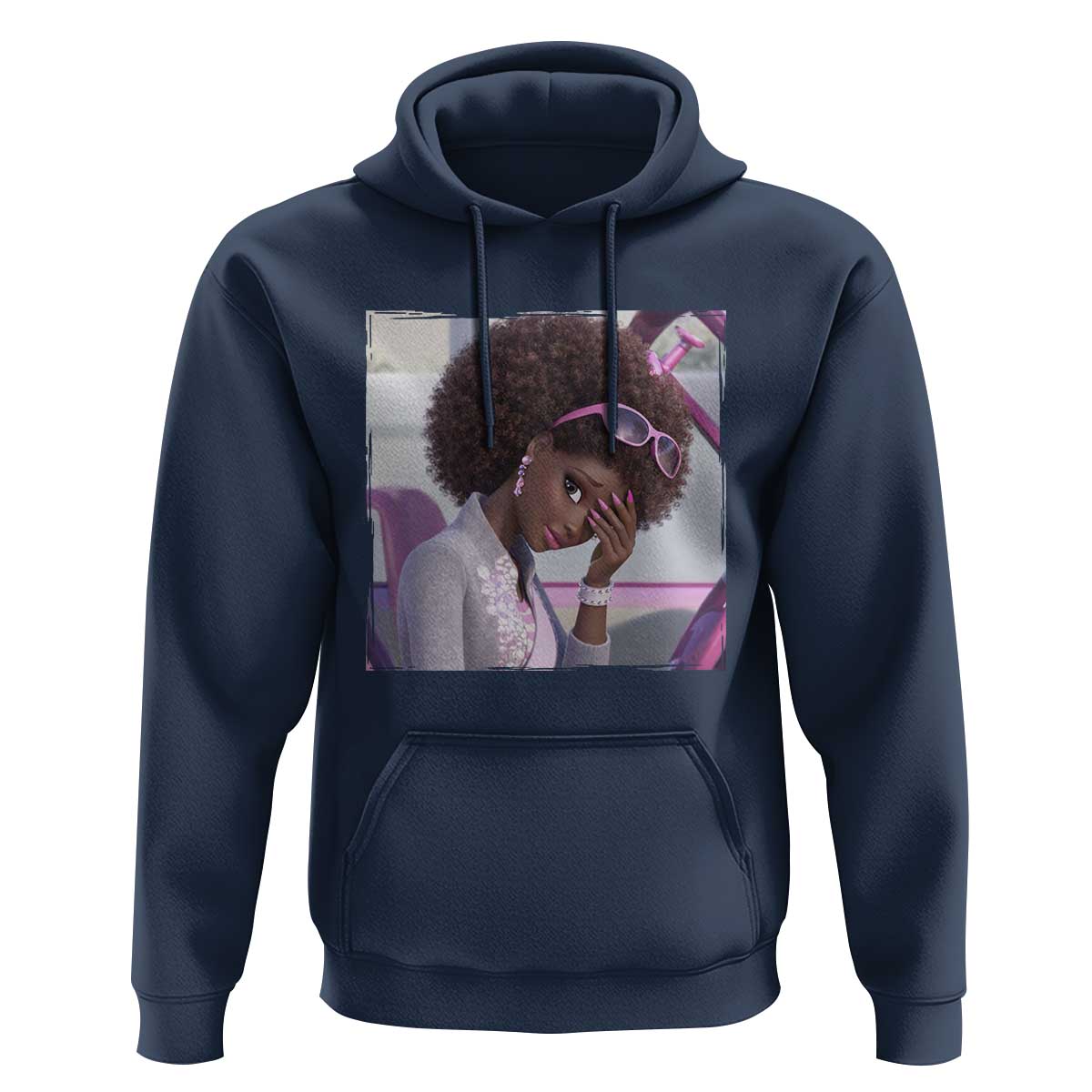 Disgusted Black Doll Meme Hoodie Funny Sassy Reaction Afro Girl With Attitude