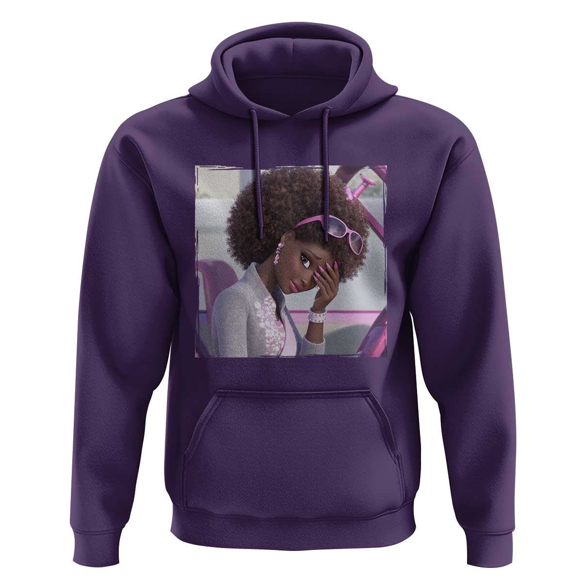 Disgusted Black Doll Meme Hoodie Funny Sassy Reaction Afro Girl With Attitude