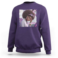 Disgusted Black Doll Meme Sweatshirt Funny Sassy Reaction Afro Girl With Attitude