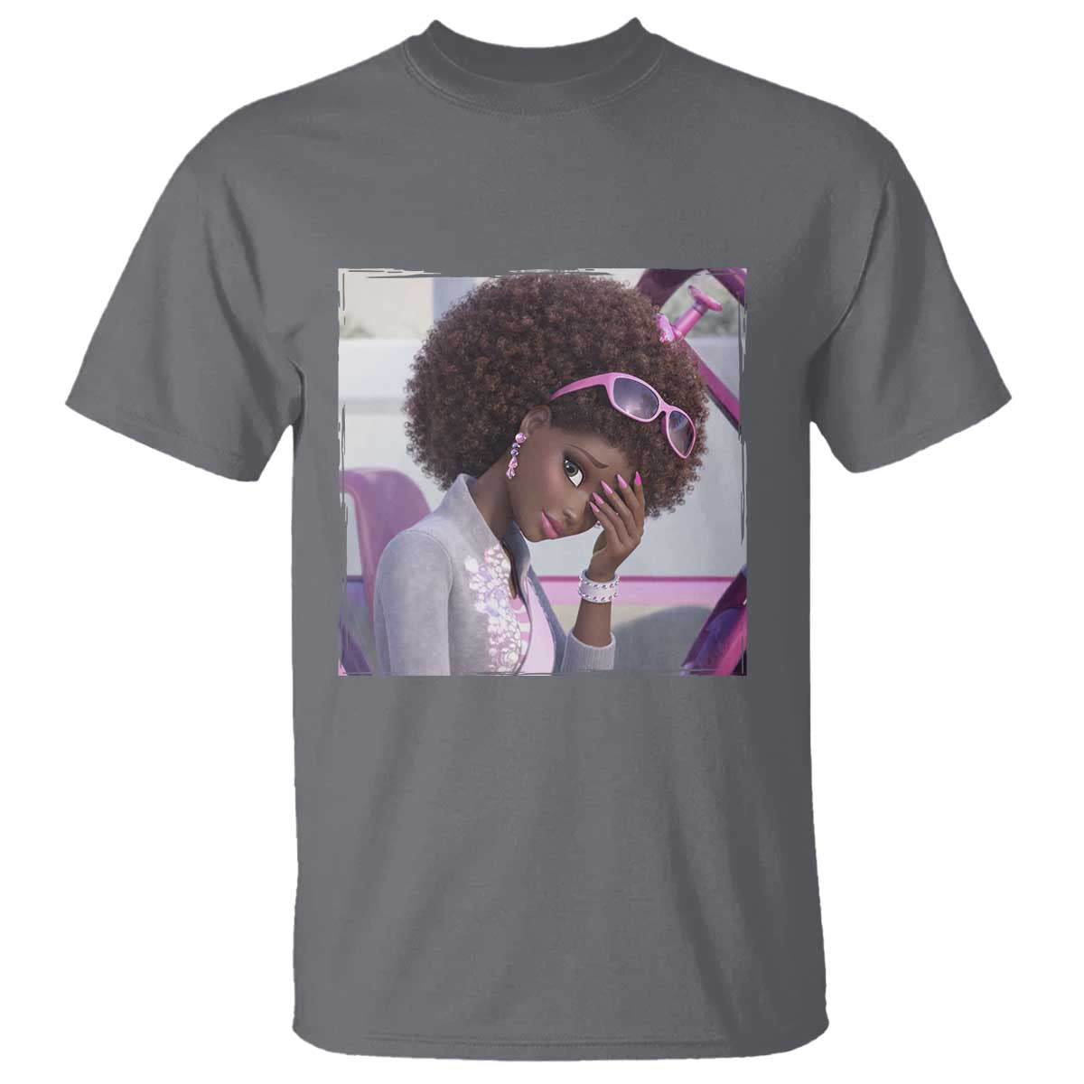 Disgusted Black Doll Meme T Shirt Funny Sassy Reaction Afro Girl With Attitude