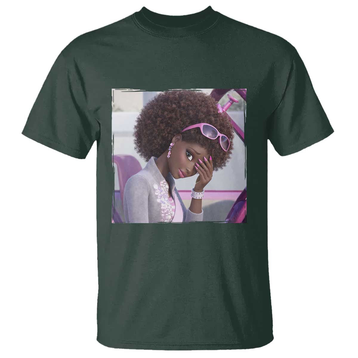 Disgusted Black Doll Meme T Shirt Funny Sassy Reaction Afro Girl With Attitude