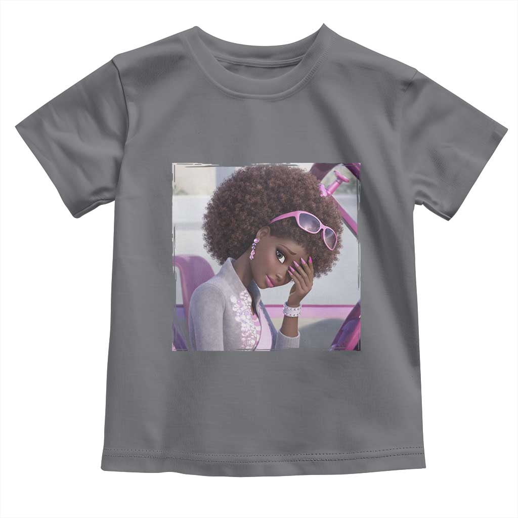 Disgusted Black Doll Meme Toddler T Shirt Funny Sassy Reaction Afro Girl With Attitude