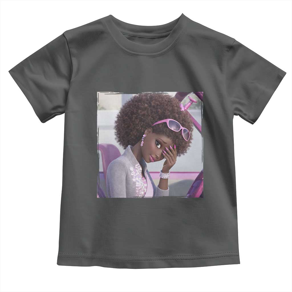 Disgusted Black Doll Meme Toddler T Shirt Funny Sassy Reaction Afro Girl With Attitude