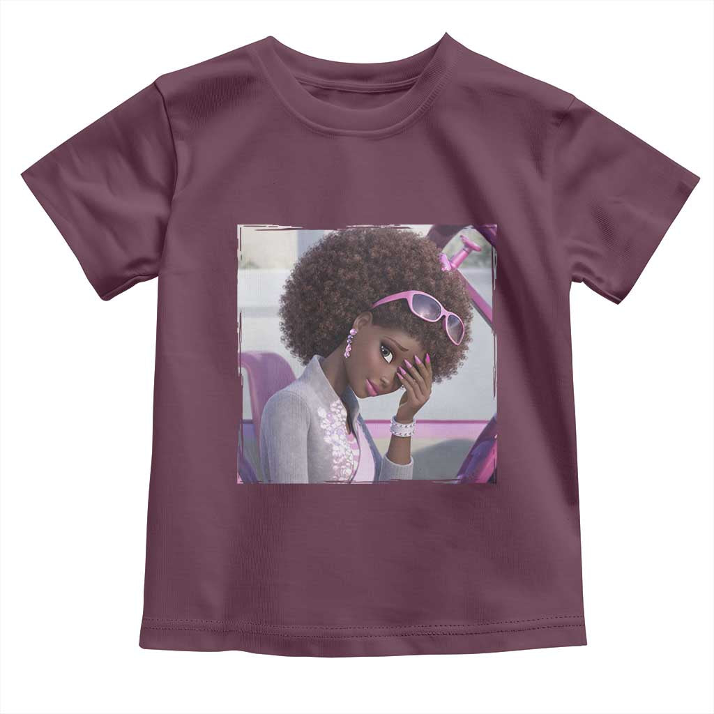 Disgusted Black Doll Meme Toddler T Shirt Funny Sassy Reaction Afro Girl With Attitude