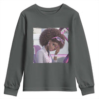 Disgusted Black Doll Meme Youth Sweatshirt Funny Sassy Reaction Afro Girl With Attitude