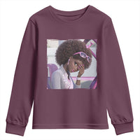 Disgusted Black Doll Meme Youth Sweatshirt Funny Sassy Reaction Afro Girl With Attitude