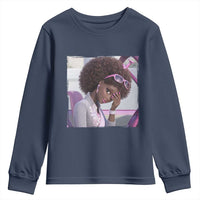 Disgusted Black Doll Meme Youth Sweatshirt Funny Sassy Reaction Afro Girl With Attitude